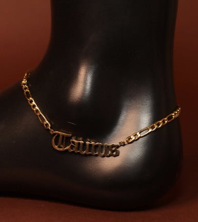 Gold Color Multiple Styles Zodiac Cuban Chain Tennis Anklet Foot Jewelry - YoniDa'PunaniAnklets