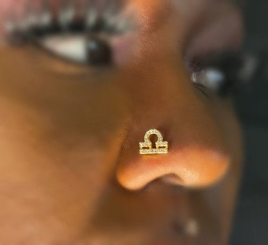 Zodiac Sign Nose Stud Piercing Jewelry - YoniDa'PunaniNose Stud