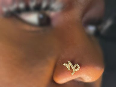 Zodiac Sign Nose Stud Piercing Jewelry - YoniDa'PunaniNose Stud