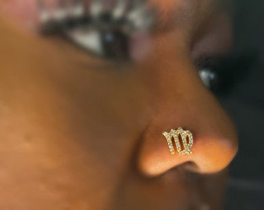 Zodiac Sign Nose Stud Piercing Jewelry - YoniDa'PunaniNose Stud